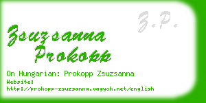 zsuzsanna prokopp business card